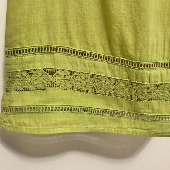 J. Jill Lime Green 3/4 Length Sleeve Top - Picture 4 of 9